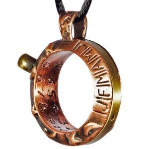 Copper Sundial Necklace - Aquitaine Celestial - Back