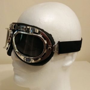 Silver aviator goggles
