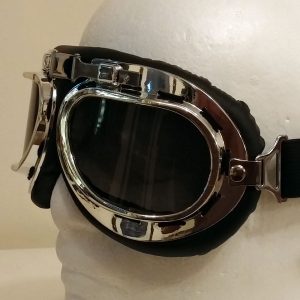 Silver aviator goggles - padded
