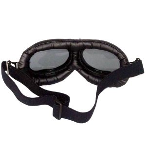 Black Aviator Goggles - Rear View