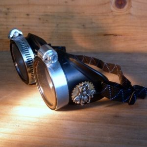 Victorian Welding Goggles with Bee Carving