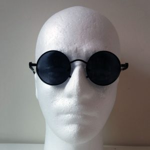 Black spring-temple sunglasses - front view