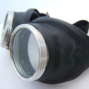 Black Leather-look Goggles