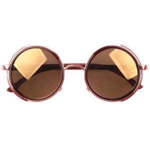 Bronze Steampunk Sunglasses - Brown Lenses - Front