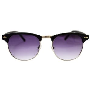 Light Purple Clubmaster Sunglasses With Gold Accents - Front