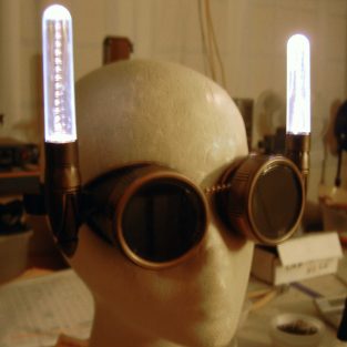 Gaslight Steampunk Goggles With Lights