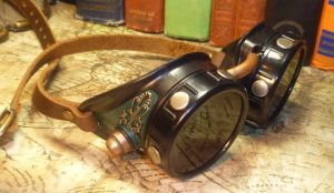 Robin Hood Steampunk Goggles Side View
