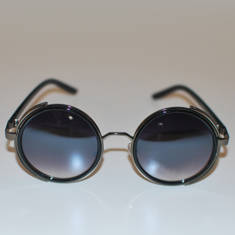 Retro Sunglasses - Side Protectors - Gunmetal Gray