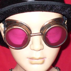 Copper Toned Goggles: Pink Lenses