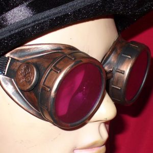 Copper Toned Goggles: Pink Lenses