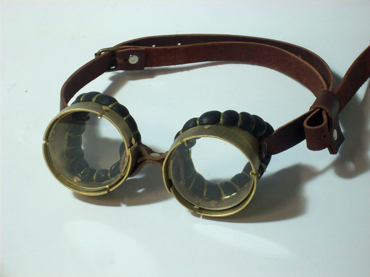 Brass Steampunk Goggles Mad Scientist Neo Victorian Jules Verne