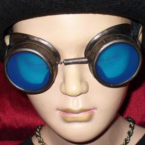 Metallic Toned Goggles: Blue Lenses