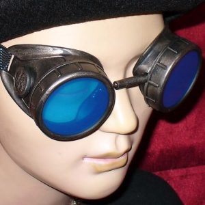 Metallic Toned Goggles: Blue Lenses
