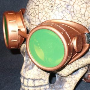 Copper Apocalypse Goggles: Green Lenses