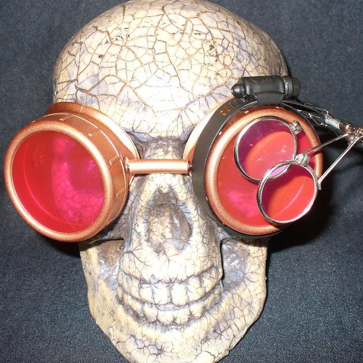 Red Apocalypse Goggles: Red Lenses w/ Eye Loupe