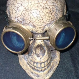 Gold Apocalypse Goggles: Blue Lenses