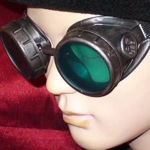 Brown Toned Goggles: Green Lenses
