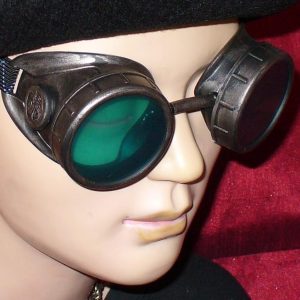 Brown Toned Goggles: Green Lenses