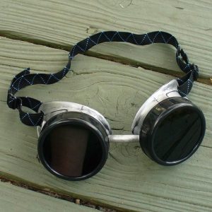 Silver & Black Goggles: Dark Lenses