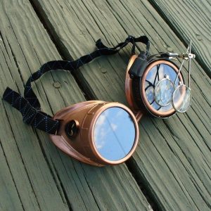 Copper Goggles: Dark Lenses w/ Eye Loupe