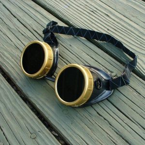 Black & Bronze Goggles: Dark Lenses