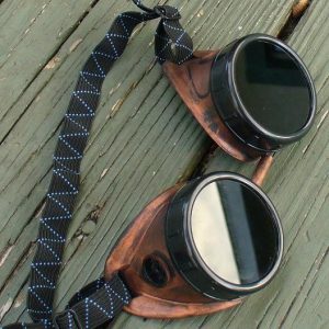 Copper & Black Goggles: Dark Lenses