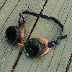 Copper & Black Goggles: Dark Lenses