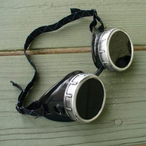 Black & Silver Goggles: Dark Lenses