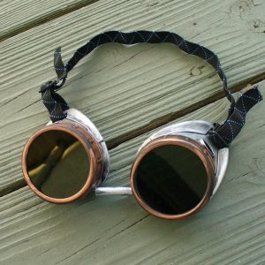 Copper Toned Goggles: Dark Lenses