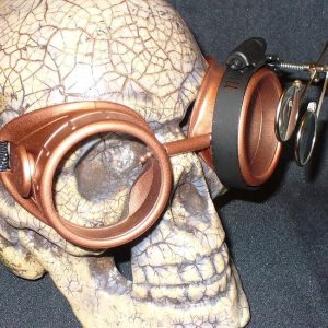 Copper Apocalypse Goggles: Clear Lenses w/ Eye Loupe