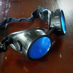 Black Toned Goggles: Blue Lenses