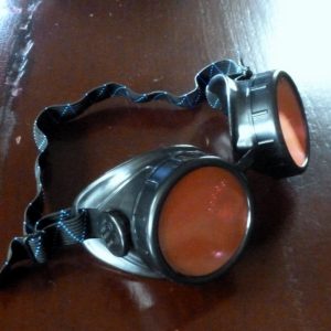 Black Toned Goggles: Red Lenses