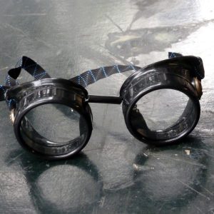 Black Goggles: Clear Lenses w/ Brass Anchors