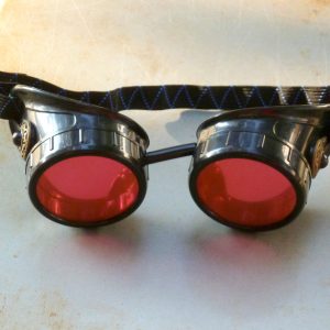Black Goggles: Orange Lenses w/ Black Turquoise Side Pieces