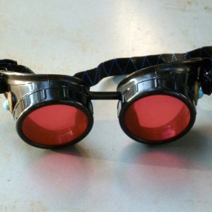 Black Goggles with Orange Lenses