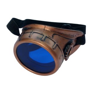 Copper Toned Monocle : Blue Lenses