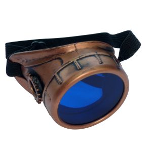 Copper Toned Monocle : Blue Lenses