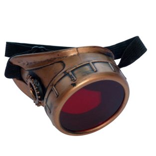 Copper Toned Monocle : Red Lenses