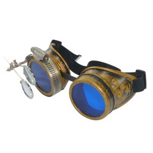 Gold Goggles: Blue Lenses w/ Eye Loupe