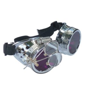 Chrome Goggles: Purple Lenses w/ Eye Loupe