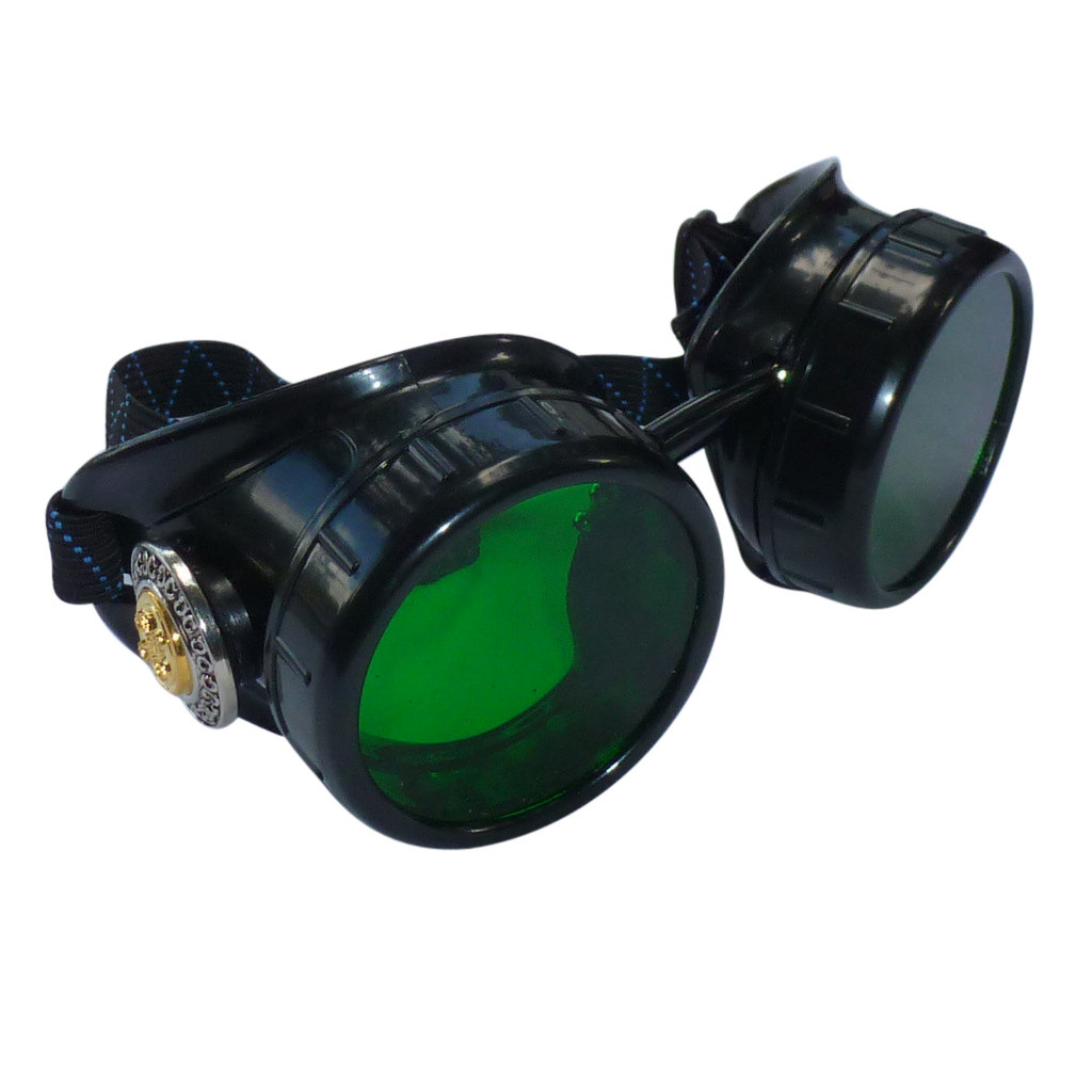 Black Goggles: Green Lenses w/ Golden Ornaments