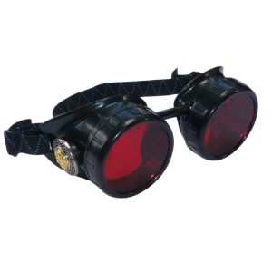 Black Goggles: Red Lenses w/ Golden Ornaments