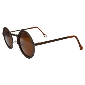 Industrial Steampunk Sunglasses: Brown Frames & Lenses