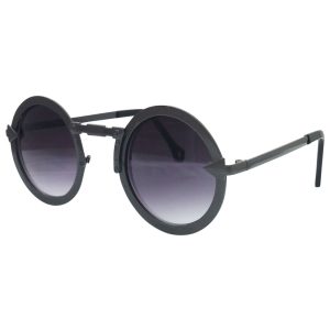 Industrial Steampunk Sunglasses: Gunmetal Gray & Purple Gradient Lenses