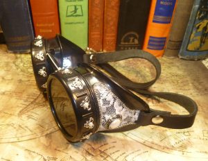 Vintage Lace & Pearl Goggles