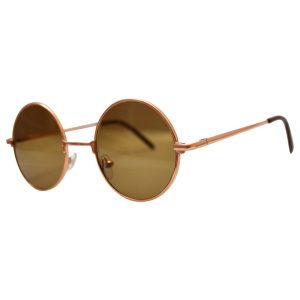 John Lennon Glasses - Gold Tone & Brown Lenses - SMALL