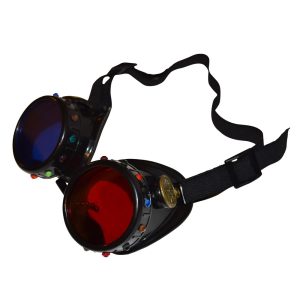 Red Blue 3D Masquerade Goggles With Gemstones
