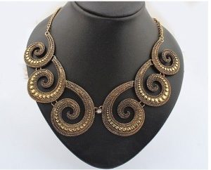 Octopus Statement Necklace With Bronze Tentacles