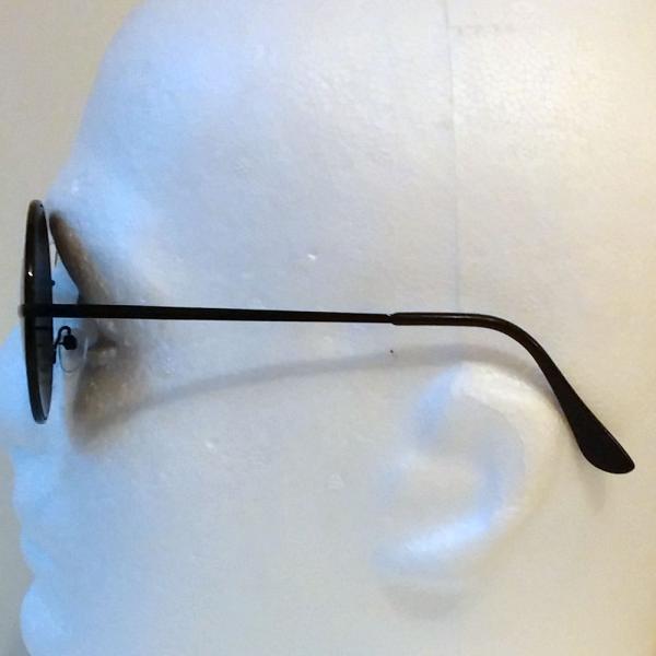 Circle Sunglasses - Mirror Lenses, Black Frame