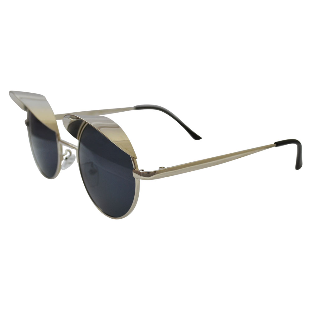Silver Sunglasses With Top Shades & Dark Lenses